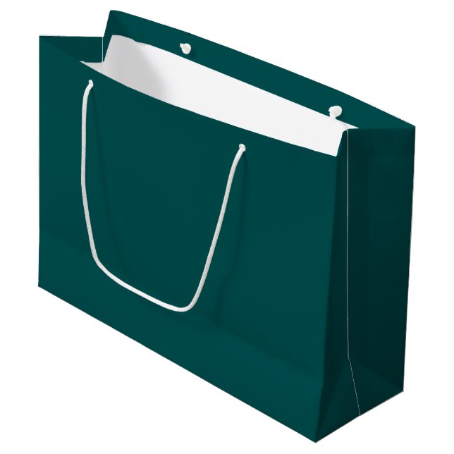 Grand Sac Cadeau  Turquoise foncé (couleur solide)  (Devant Angle)