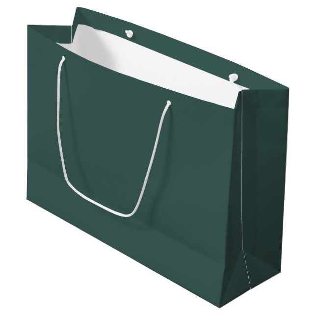 Grand Sac Cadeau Turquoise gris uni (Devant Angle)