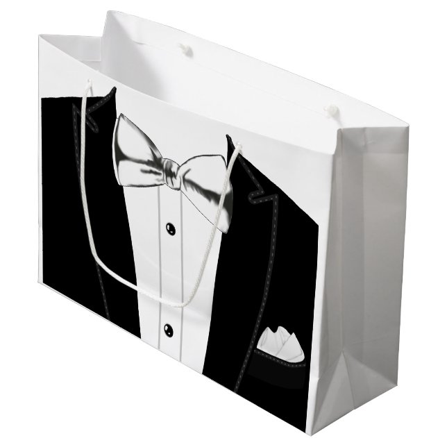 Grand Sac Cadeau Tuxedo (Devant Angle)