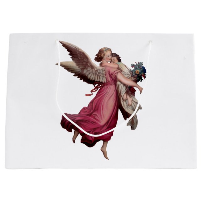Grand Sac Cadeau Two Angels in Flight (Devant)