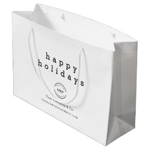 Grand Sac Cadeau Type de vacances minimal joyeux Noël Logo personna