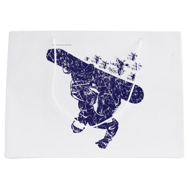 Grand Sac Cadeau Un catcheur de snowboard (Devant)