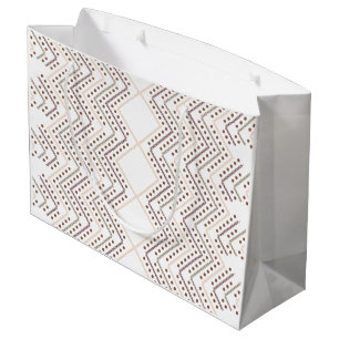 Grand Sac Cadeau Un motif géométrique répétitif avec des formes de