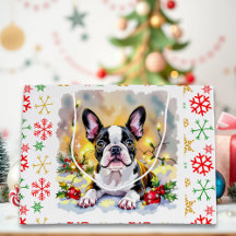 Un Noël doux avec un Terrier de Boston