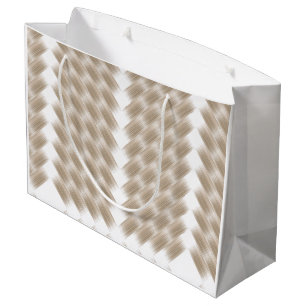 Grand Sac Cadeau Un triangle équilatéral blanc centré sur un fond u