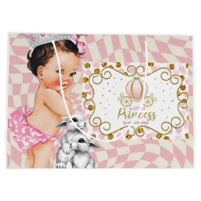 Grand Sac Cadeau Une petite princesse est en route. (Dos)