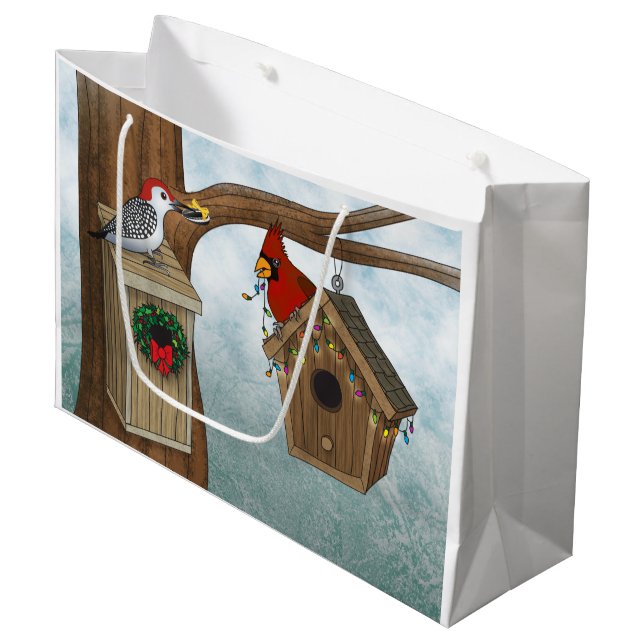 Grand Sac Cadeau Vacances Bird House (Devant Angle)