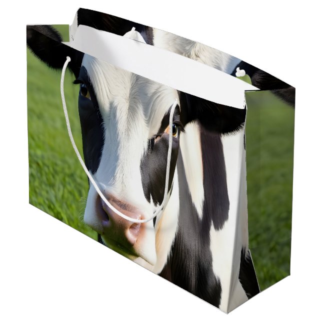 Grand Sac Cadeau Vache Holstein (Dos Angle)