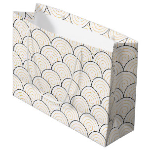 Grand Sac Cadeau Vague japonaise Seigaiha