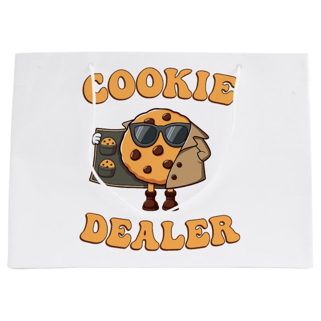 Grand Sac Cadeau Vendeur de biscuits drôle de cuisson (Devant)