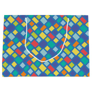 Grand Sac Cadeau Vérificateur à carreaux pour enfants de la partie 
