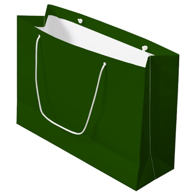 Grand Sac Cadeau Vert foncé  (Devant Angle)