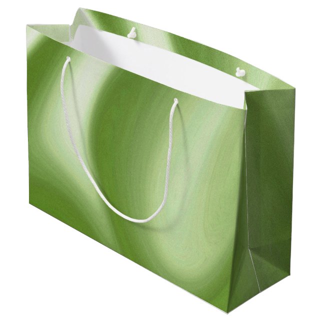 Grand Sac Cadeau Vert scintillant (Dos Angle)