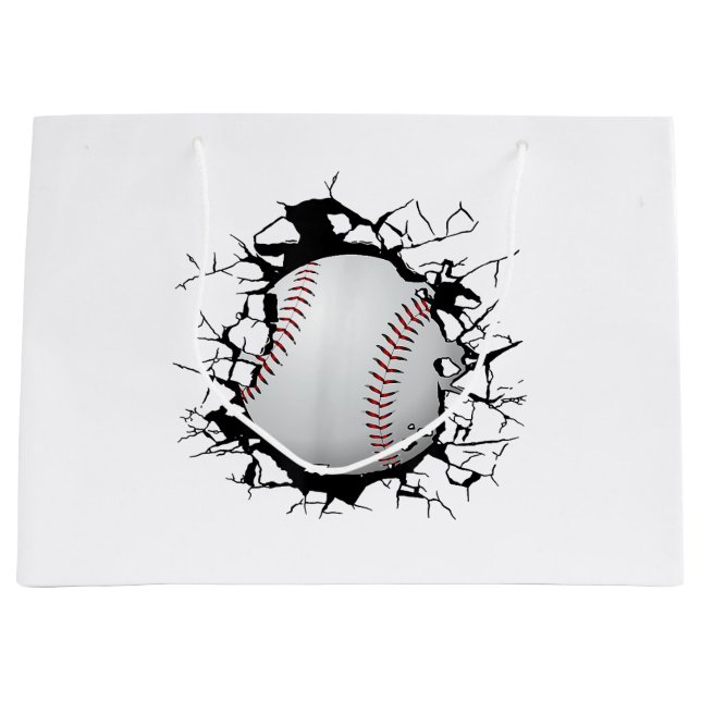 Grand Sac Cadeau Vêtements de baseball - Baseball (Devant)