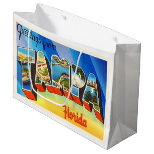 Grand Sac Cadeau Vieux souvenir de Vintage voyage de Tampa la