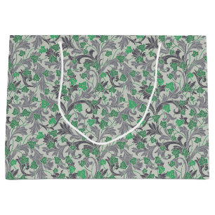 Grand Sac Cadeau Vignes vintages de lierre vert poussant sur Trelli