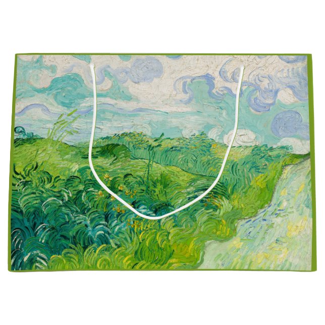 Grand Sac Cadeau Vincent van Gogh - Green Wheat Field, Auvers (Devant)