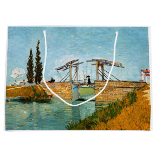 Grand Sac Cadeau Vincent van Gogh - Le pont de Langlois à Arles #3