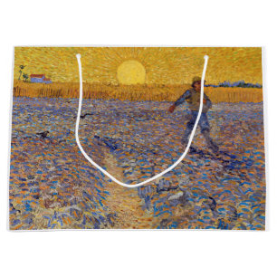 Grand Sac Cadeau Vincent van Gogh - Le Semeur au soleil couchant