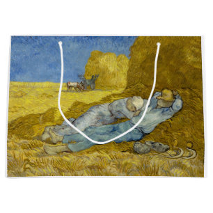 Grand Sac Cadeau Vincent Van Gogh - Midi, repos du travail / La Sie