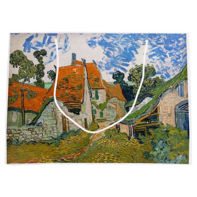 Grand Sac Cadeau Vincent van Gogh - Rue à Auvers-sur-Oise (Devant)
