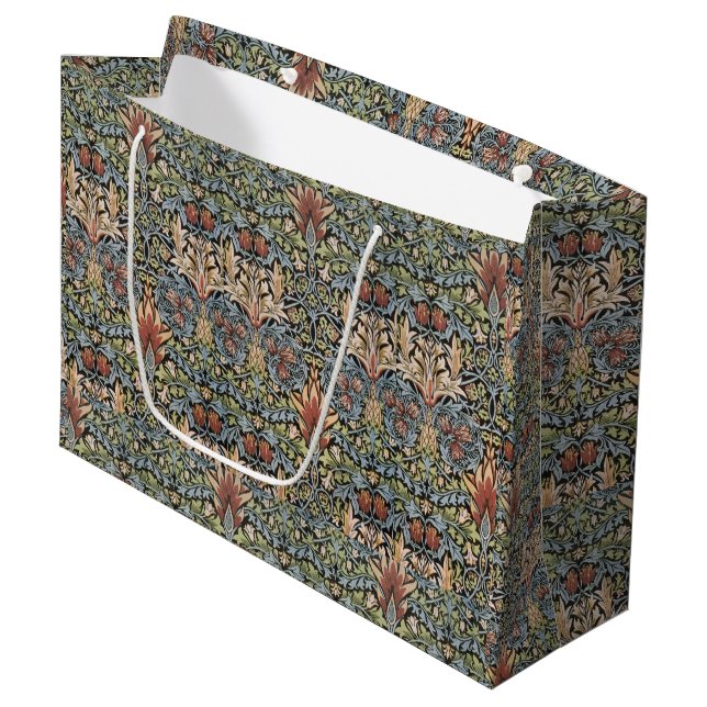 Grand Sac Cadeau Vintage William Morris (Devant Angle)