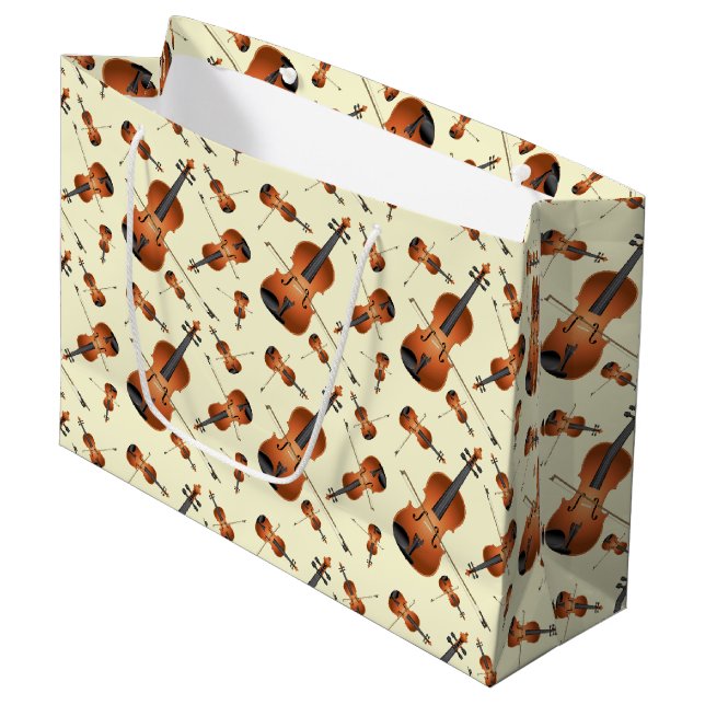 Grand Sac Cadeau Viola Violon Musique Enseignant Musicien (Devant Angle)