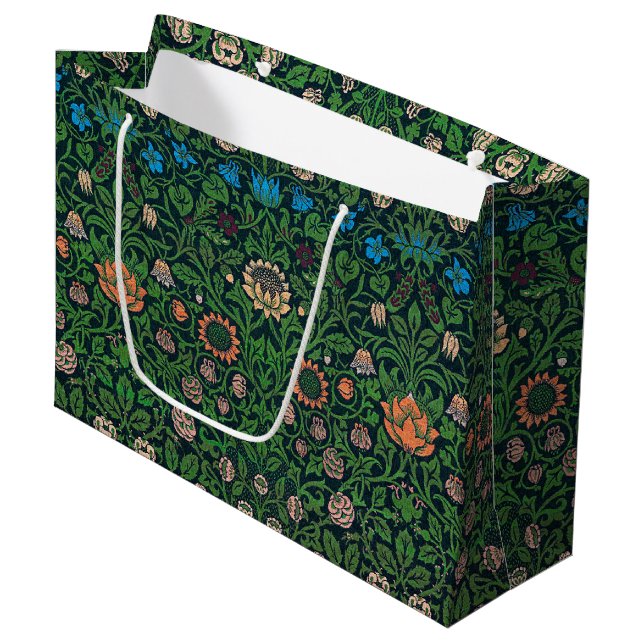 Grand Sac Cadeau Violet and Columbine, William Morris (Devant Angle)