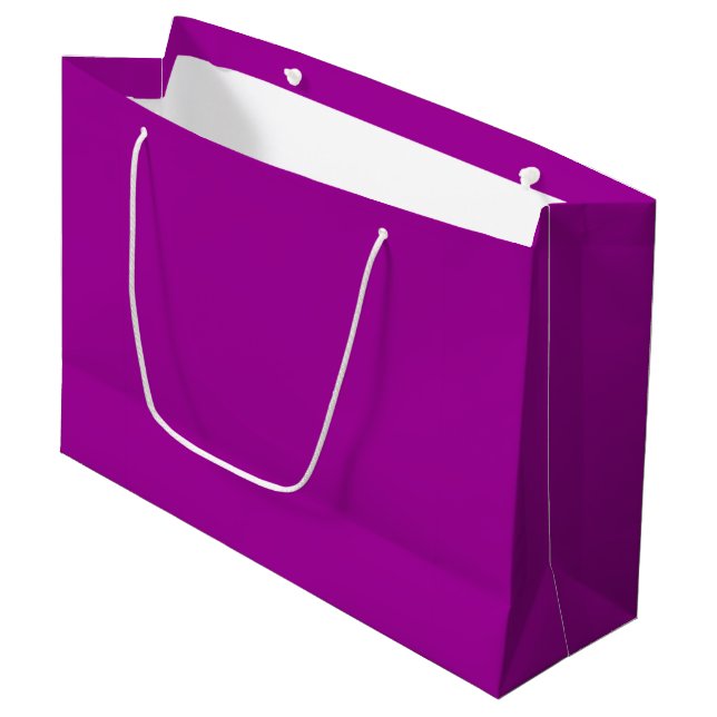 Grand Sac Cadeau Violet de Barney (couleur solide) (Devant Angle)