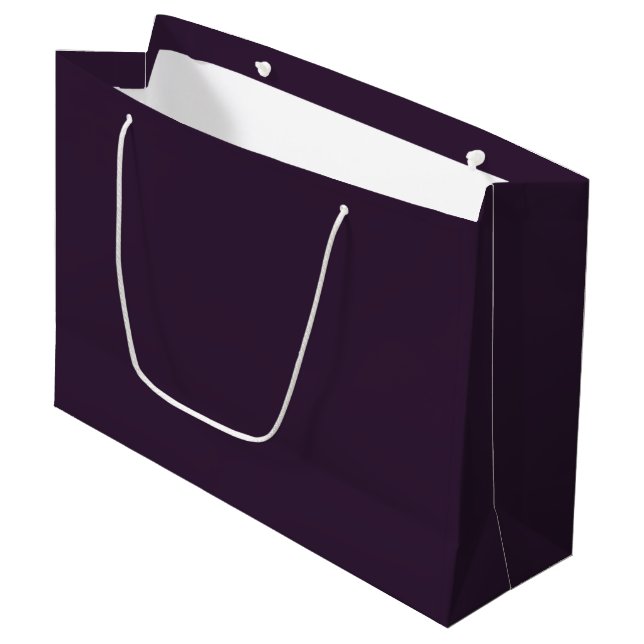 Grand Sac Cadeau Violet foncé (Devant Angle)