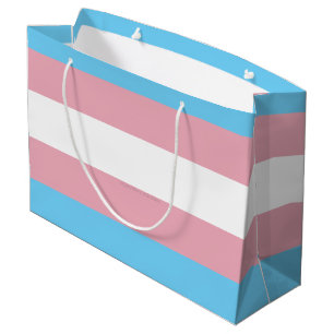Grand Sac Cadeau Visibilité du drapeau de fierté transgenre de Slip