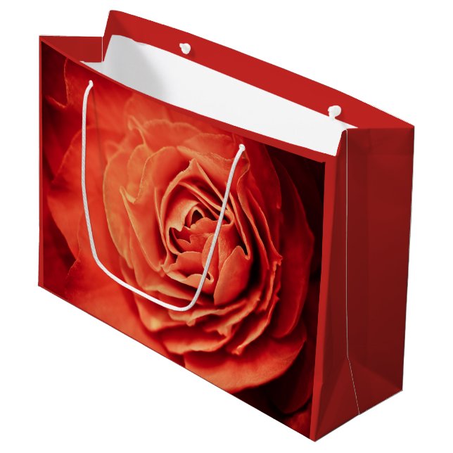 Grand Sac Cadeau vivant rose (Devant Angle)