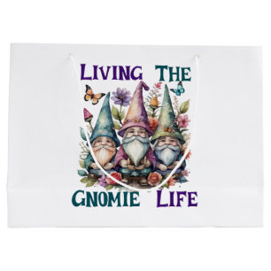 Grand Sac Cadeau Vivre la vie de gnome
