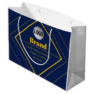 Grand Sac Cadeau Votre logo et modèle de design personnalisable