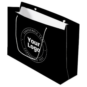 Grand Sac Cadeau Votre logo et votre Modèle de texte modifiable N