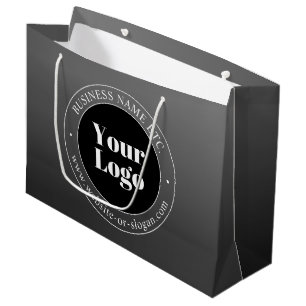Grand Sac Cadeau Votre logo ou conception d'entreprise et texte mod