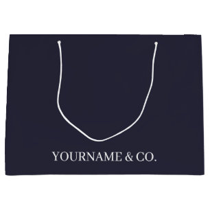 Grand Sac Cadeau Votre nom Business Navy Grand Cadeau