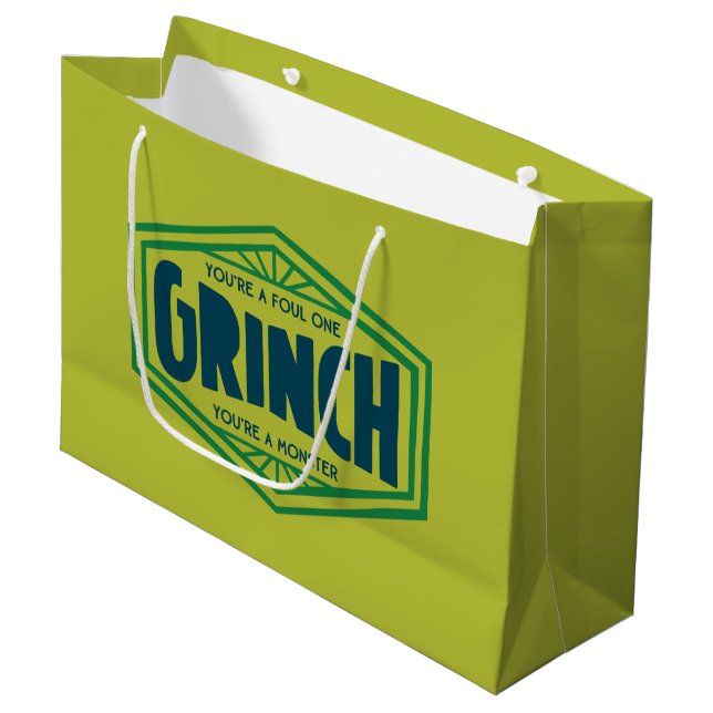 Grand Sac Cadeau Vous êtes un Grinch infect (Devant Angle)