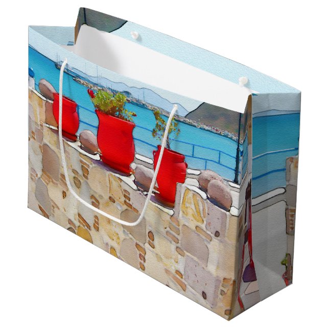 Grand Sac Cadeau Vue sur la mer (Devant Angle)