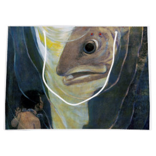 Grand Sac Cadeau Water Baby and Fish, Jessie Willcox Smith
