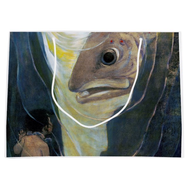 Grand Sac Cadeau Water Baby and Fish, Jessie Willcox Smith (Devant)