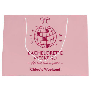 Grand Sac Cadeau Week-end d'enterrement de vie de jeune fille minim