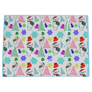 Grand Sac Cadeau Weihnachtsmotiv mit Bär