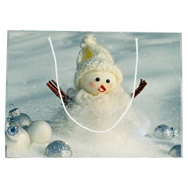 Grand Sac Cadeau Whimy Snowman hiver (Dos)