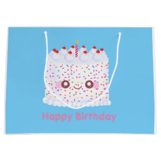 Grand Sac Cadeau White Frosting Sprinkle Birthday Cake