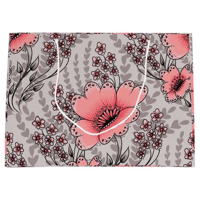 Grand Sac Cadeau Wild fields patterned gift bag (Devant)