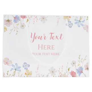 Grand Sac Cadeau WILDFLOWERS Floral spring