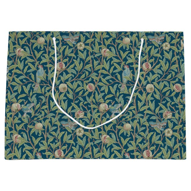 Grand Sac Cadeau William Morris "Bird and Pomegranate" (Devant)