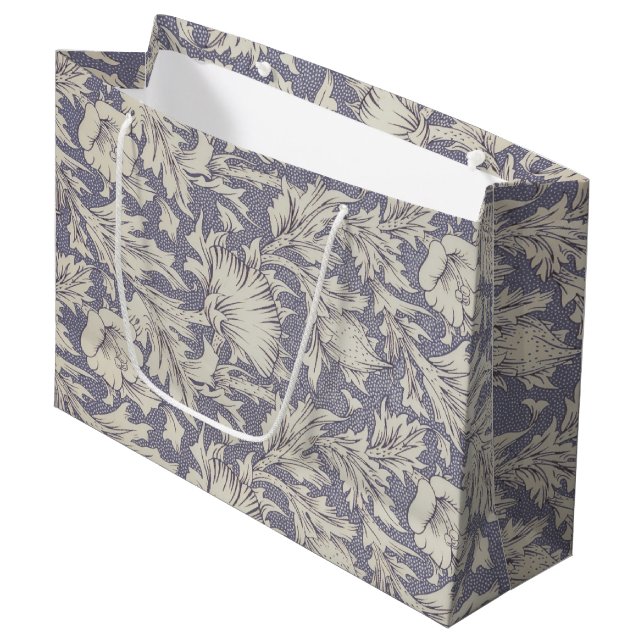Grand Sac Cadeau William Morris Horn Poppy Classic Floral (Devant Angle)