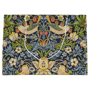 Grand Sac Cadeau William Morris - Motif floral Strawberry Thief
